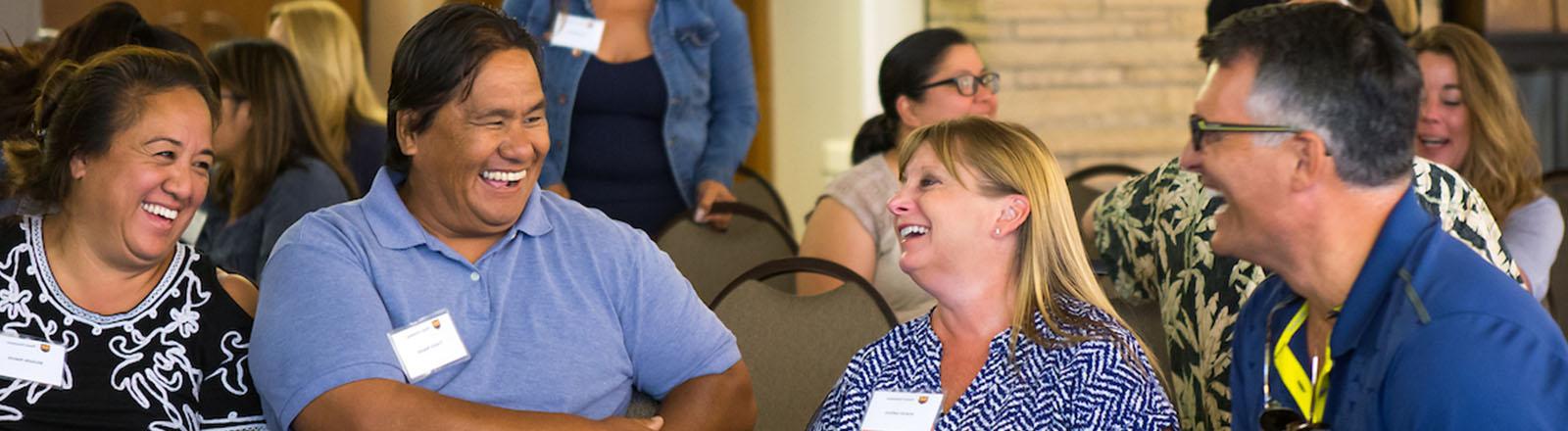 Support people interacting during a Parent Orientation session